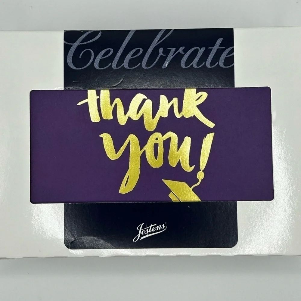 NIB Jostens Graduation Thank You notes with white envelopes, box of 25